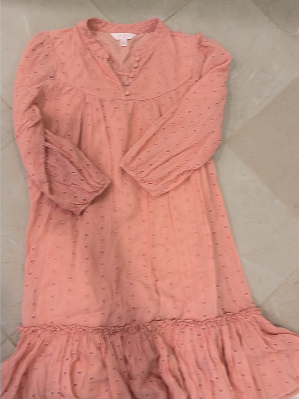 LC Lauren Conrad Peach Eyelet Cotton Dress for Girls